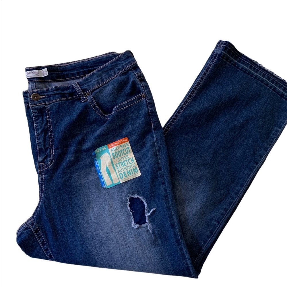 Faded Glory Mid-Rise Bootcut Super Stretch Denim Jeans Women’s Size 24W